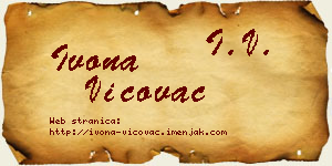 Ivona Vićovac vizit kartica